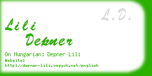 lili depner business card